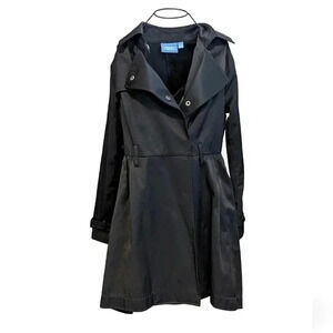 Simply Vera Black Black Trench Coat size XS
